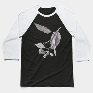 Eucalyptus tree branch with gum nuts - graphite drawing Baseball T-Shirt